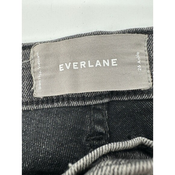 Everline Curvy 10" High-Rise Skinny Jeans in Black Frost Women Size 26 - Picture 4 of 6